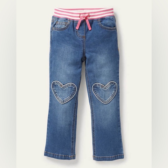 Mini Boden Heart Patch Jeans size 5y - Picture 1 of 3
